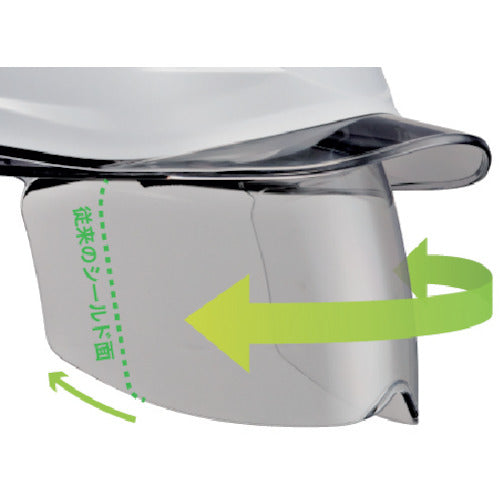 ミドリ安全　ハイスペックモデル（ワイドシールド付）　ＳＣ−１９ＰＣＬＳＲＡ３α　ブラック　SC-19PCLSRA3-ALPHA-BK/S　1 個