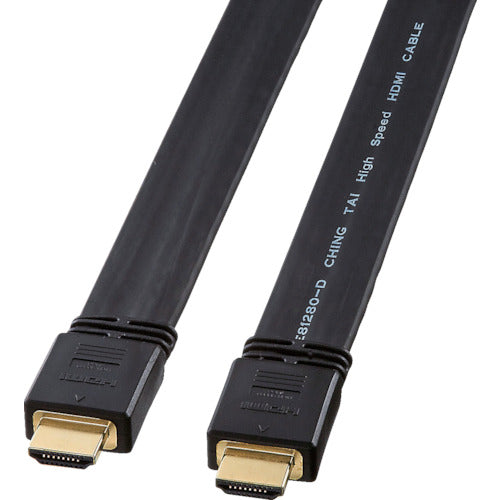 SANWA HDMI cable, flat type, KM-HD20-100FK, 1 piece