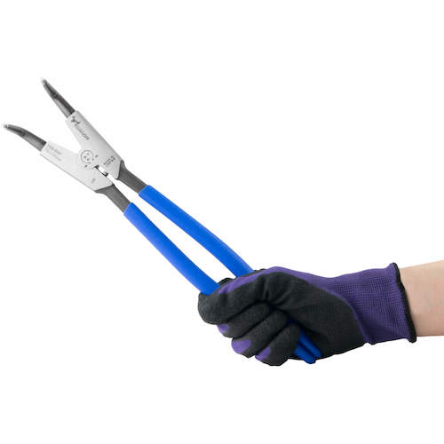 TTC KingTTC Hard Bit Snap Ring Pliers Shaft, Curved Claws, Spring Attached, Total Length 305mm, SEB-300P, 1 Piece