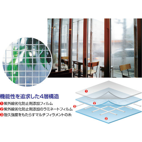 Hagiwara Tarpee UV Clear Sheet (transparent, with thread) 1.8m x 2.7m UVC1827H 1 sheet