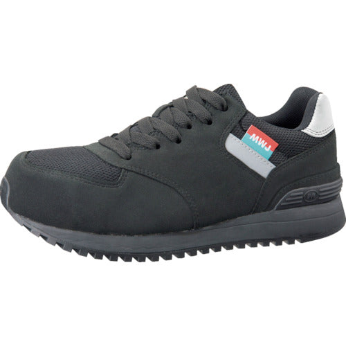 Midori Anzen Women's Toe Cap Sneakers MWJ-110A Black 24.0cm MWJ-110A-BK-24.0 1 pair