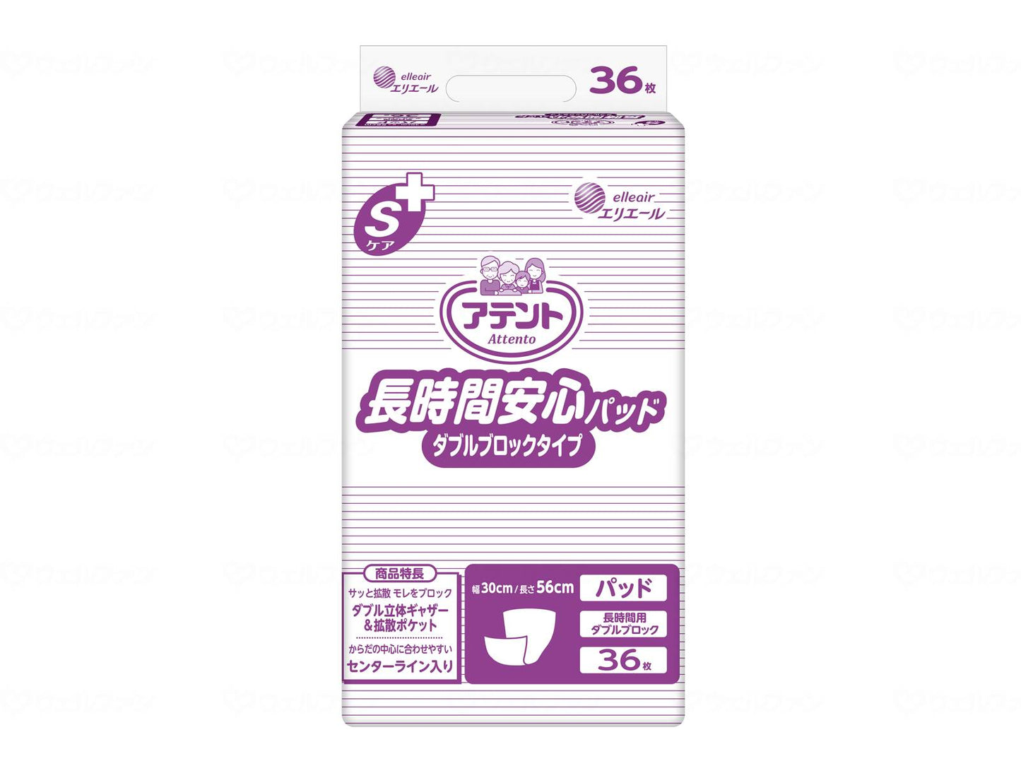 Daio Paper GS Care Long-lasting Pads Double Block Type Case 36 Sheets