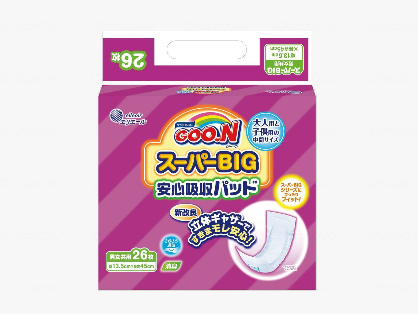 다이오 제지 T 곤 슈퍼 BIG 안심 흡수 패드 26 장