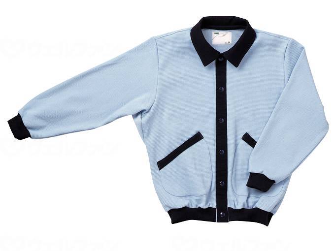 Osaka Angels Square Knit Indoor Wear (with collar, front opening type) Sax L