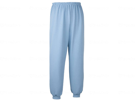 Osaka Angels Square Knit Pants with Ribbed Hem, Sax, LL