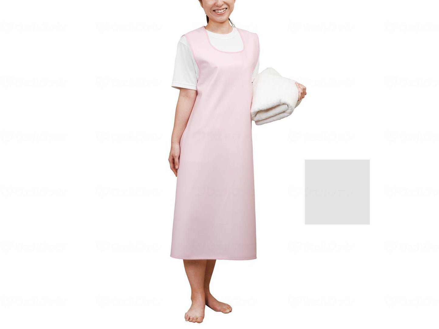 Osaka Angel Bathing Assistance Apron (Magic Type) White L