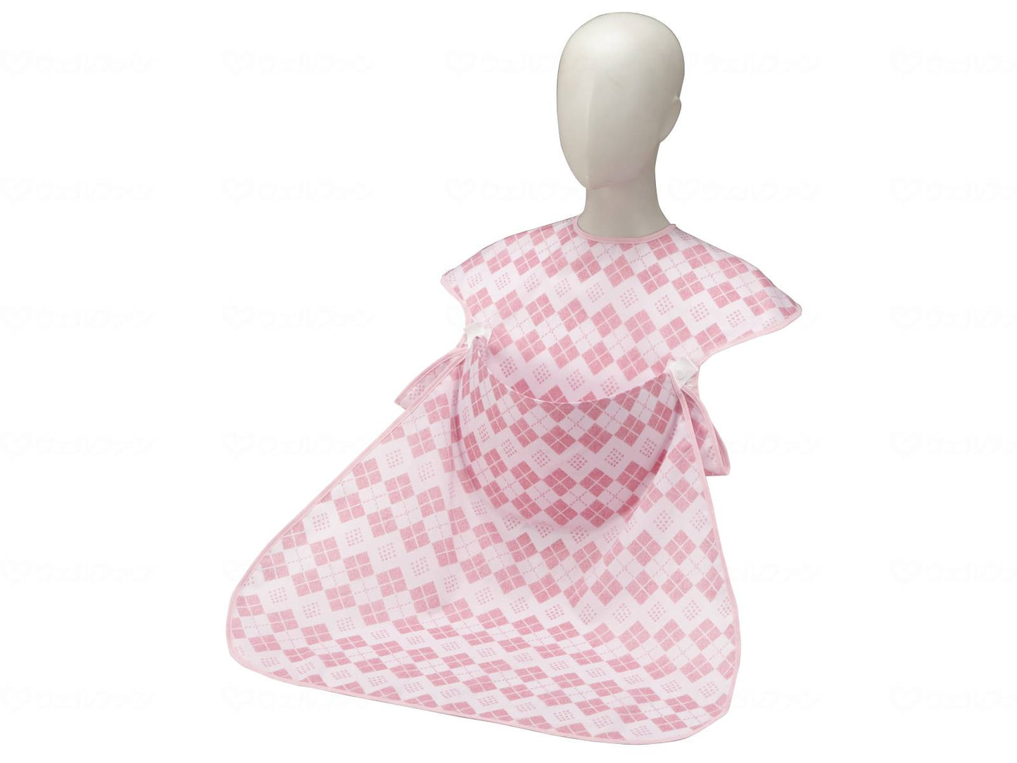 Osaka Angel Meal Apron (Pocket Open Type) Diamond Pink