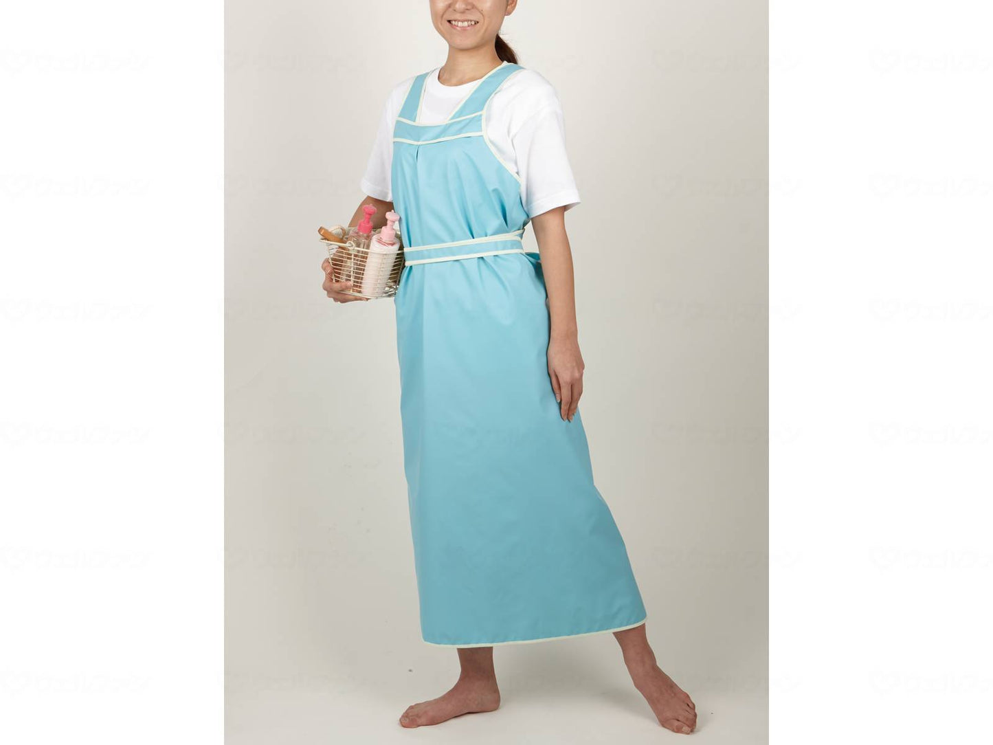 Osaka Angel Bath Care Cool Apron II Turquoise Blue M