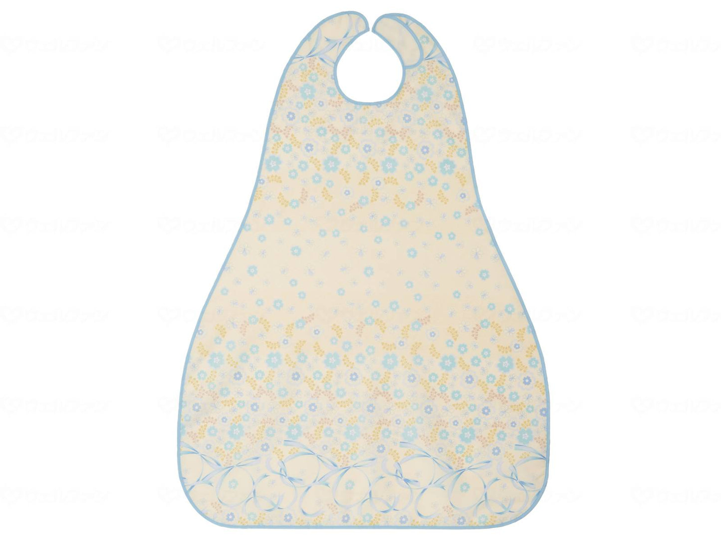 Osaka Angel Meal Apron II (Long Type) Flower Blue