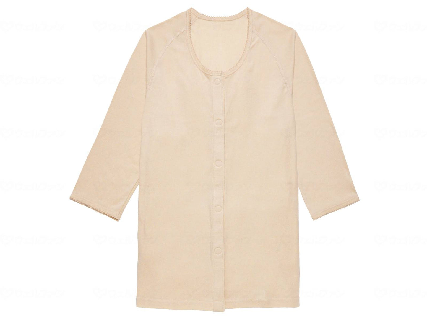 오사카 엔젤 라쿠라쿠 앞 열기 온타치 속옷 여성 7 분 소매 비지 M