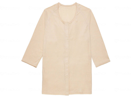 Osaka Angel Easy Front Opening One Touch Underwear Women's 3/4 Sleeves Beige M