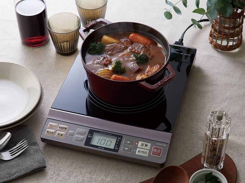 小泉成器IH調理器 ｸﾞﾚｰｼﾞｭ