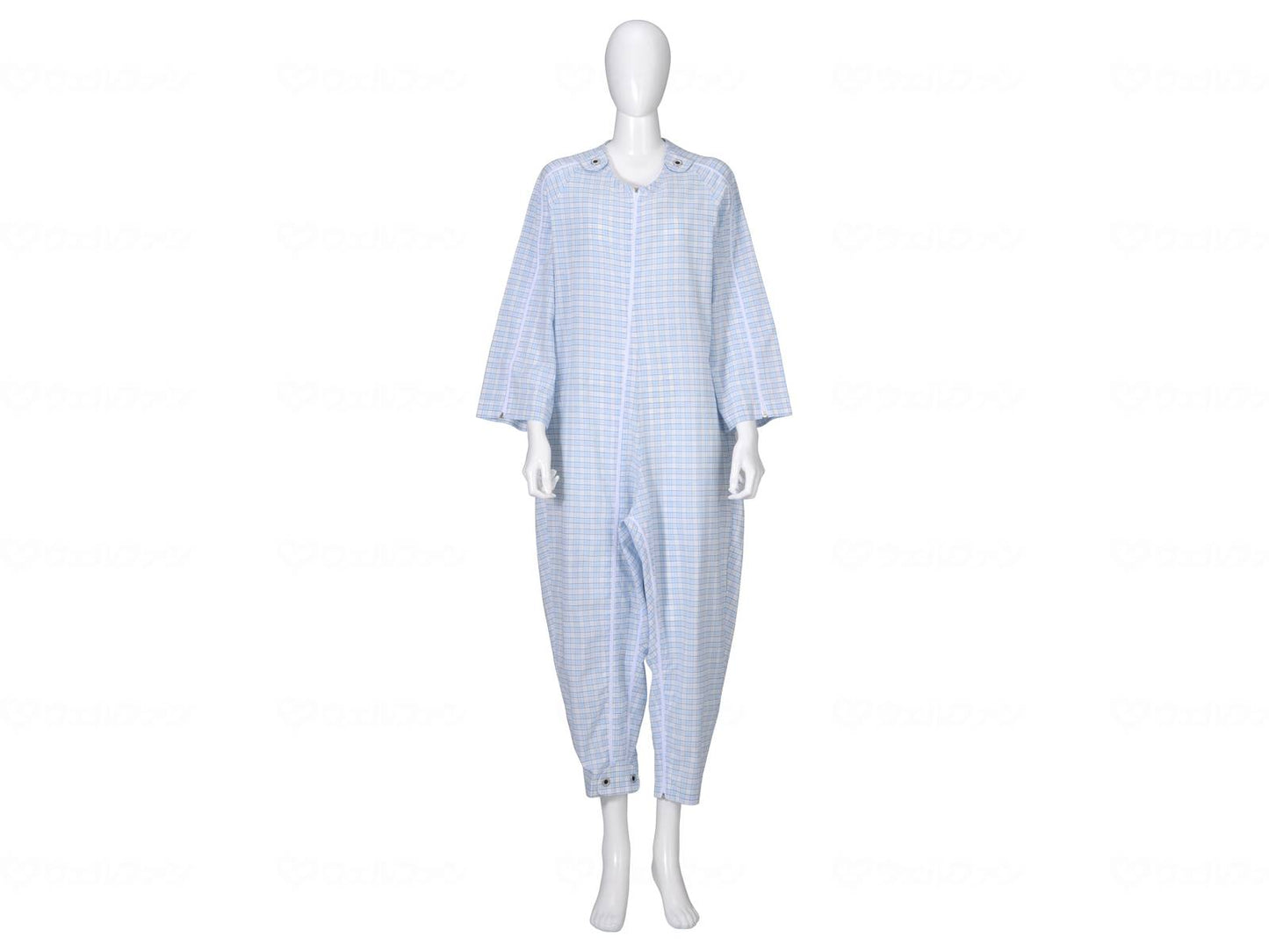 Taketora Fudo Nightgown Type 5 Three Seasons Light Blue Checkered S