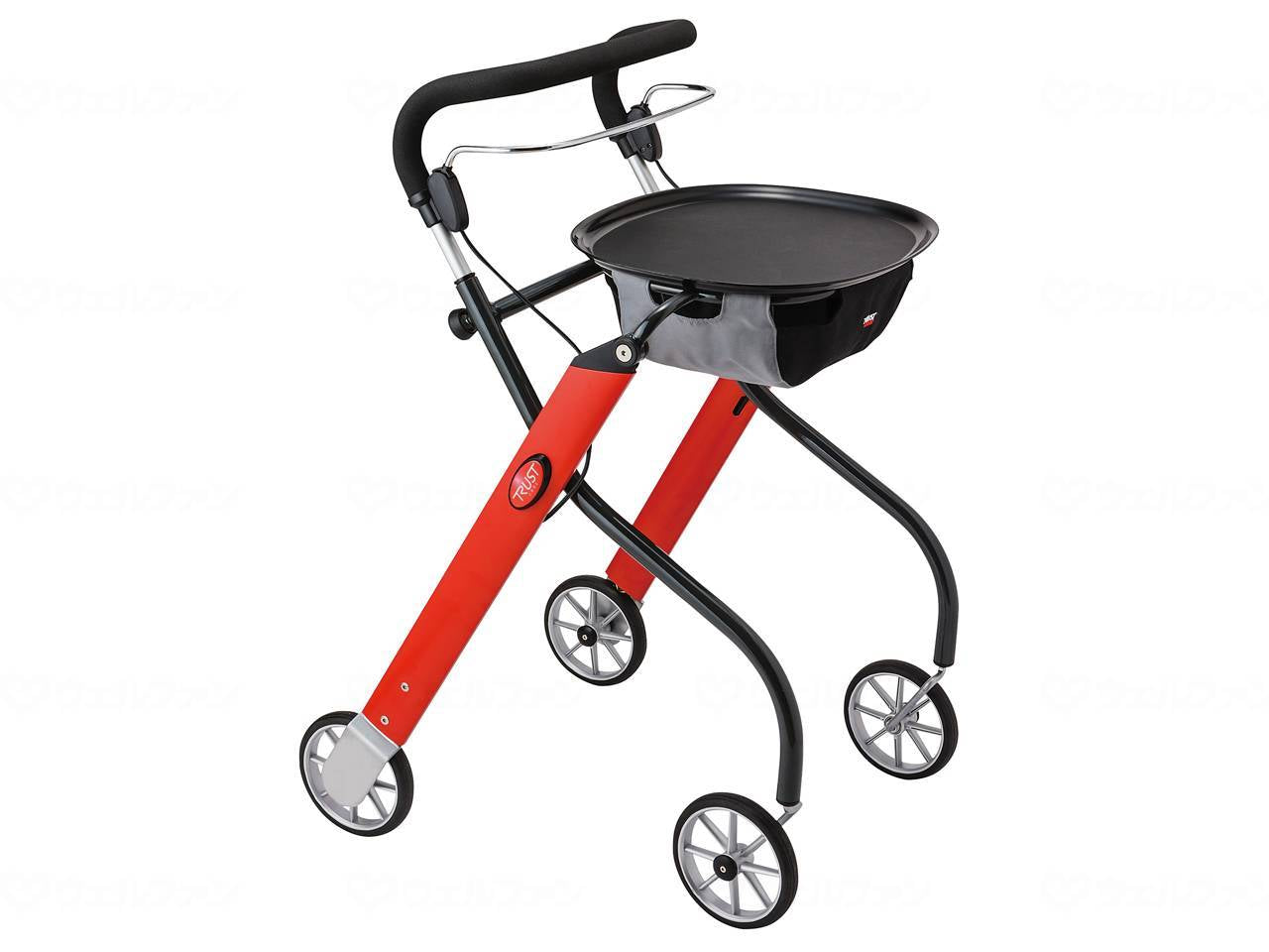 竹虎室内用歩行車ﾚｯﾂｺﾞｰ ﾚｯﾄﾞ