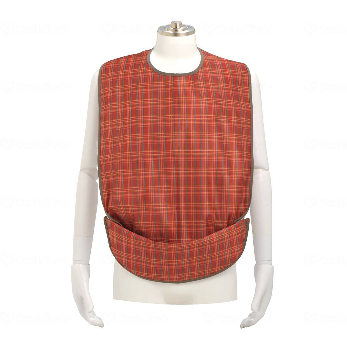 Taketora Sofrapiren Apron Check 2WAY Type Green