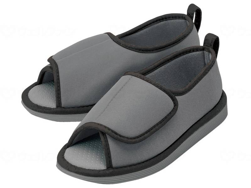 Taketora Fall Prevention Shoes, No Toe, Gray, 3L