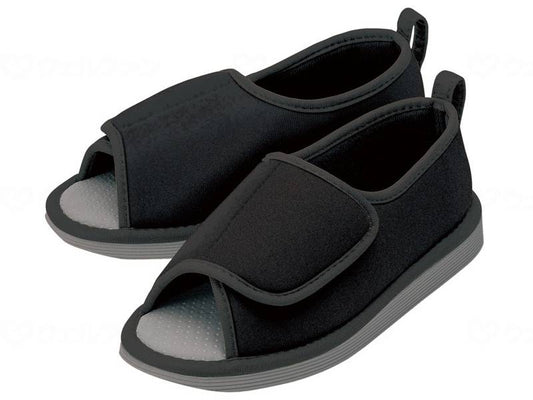 竹虎転倒予防ｼｭｰｽﾞ　つま先なし ﾌﾞﾗｯｸ LL