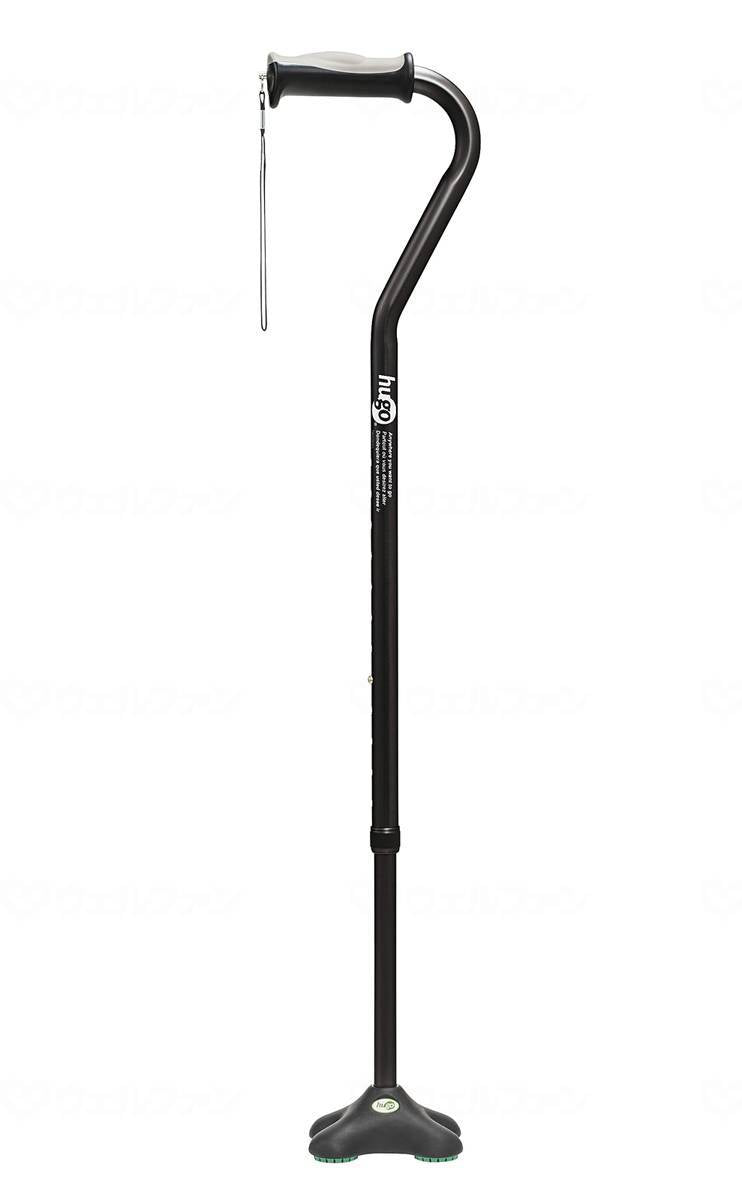 Taketora Hugo Cane, Offset Multi-Point Cane, Black