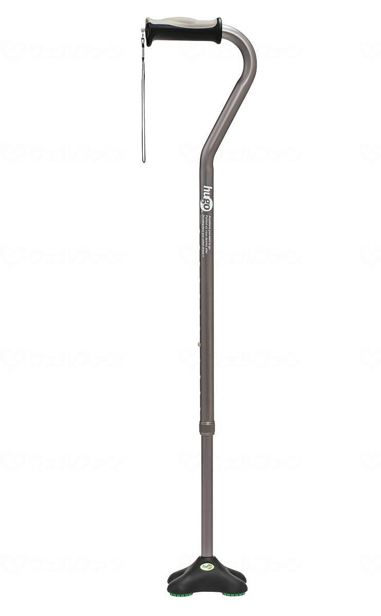 竹虎ヒューゴステッキ オフセット多点杖 ｸﾞﾚｰ