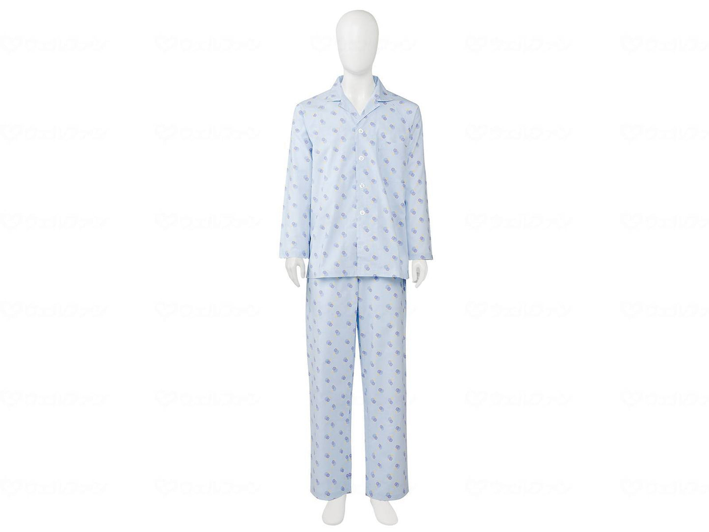 Taketora Soft Care Pajamas III Snap Type Men's Blue L