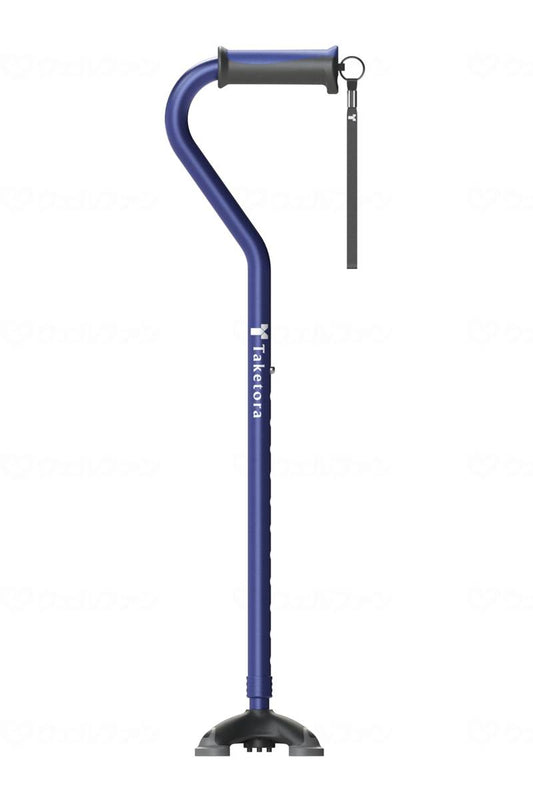 Taketora Bamboo Stick Offset Multi-Point Cane Navy