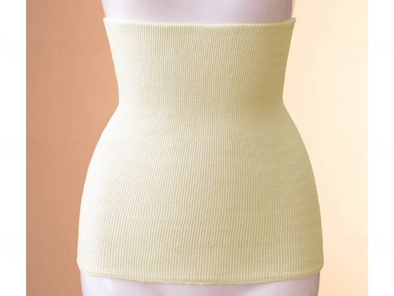 Kobe Silk Cotton Ribbed Thin Belly Warmer (Hard Cotton) Cream ML