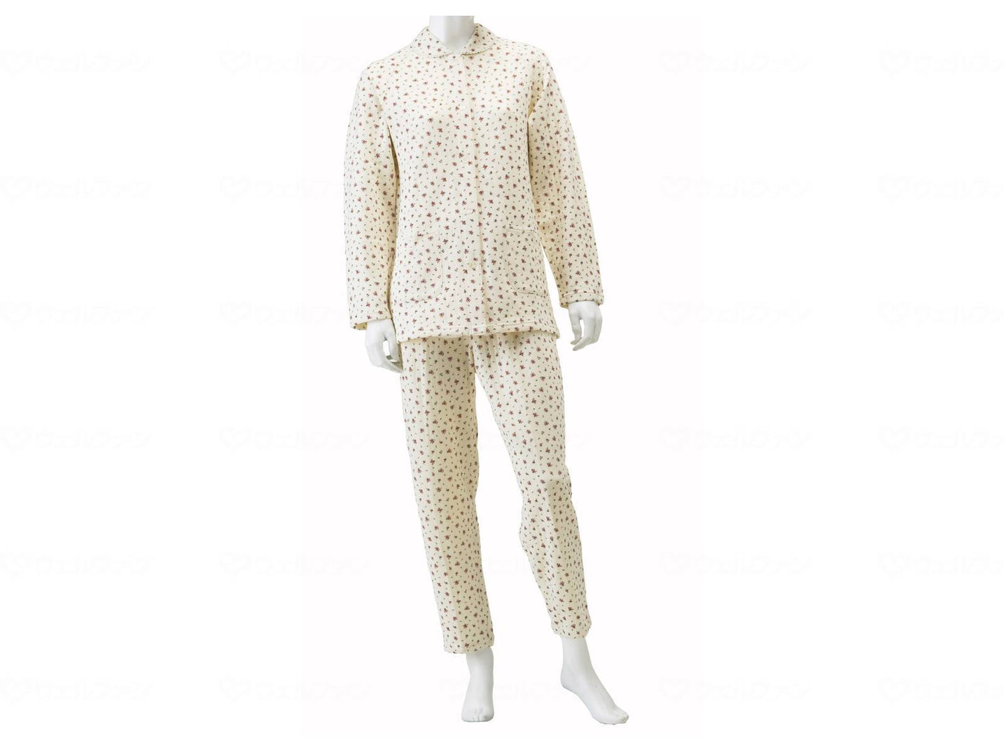 Kobe Seishi Women's Comfortable Quilted Pajamas, Beige, M