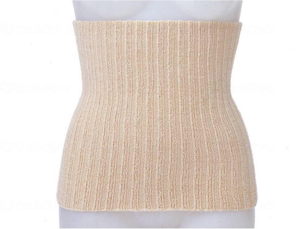 神戸生絲遠赤毛混ﾘﾌﾞ腹巻き ﾍﾞｰｼﾞｭ L-LL