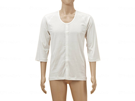 Kobe Seishi TioTio Front-opening 3/4 Sleeve (Raglan Sleeve) Men's Off-White LL