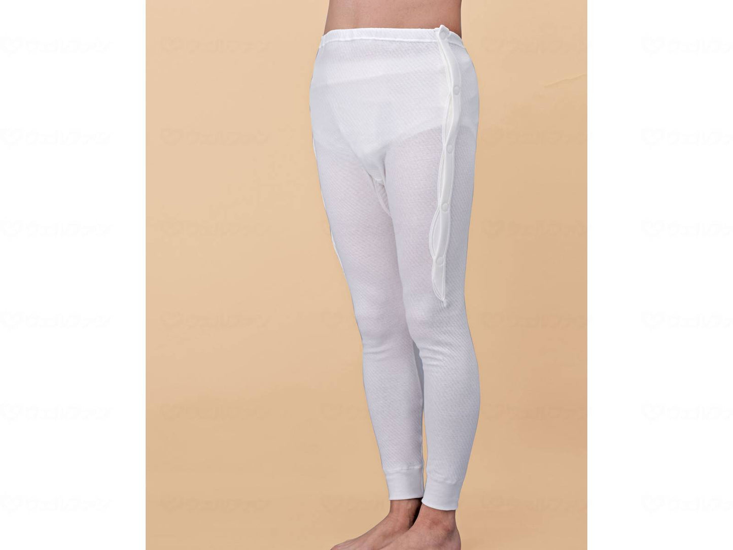 神戸生絲キルトズボン下　紳士用 ｵﾌﾎﾜｲﾄ L