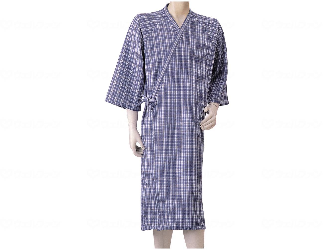 神戸生絲ニットキルト紳士合わせ ﾌﾞﾙｰ L