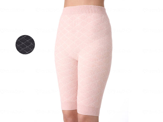 神戸生絲ﾏｼｭﾏﾛｷﾙﾄのあったかｲﾝﾅｰ婦人用5分丈ﾊﾟﾝﾂ ﾌﾞﾗｯｸ L-LL