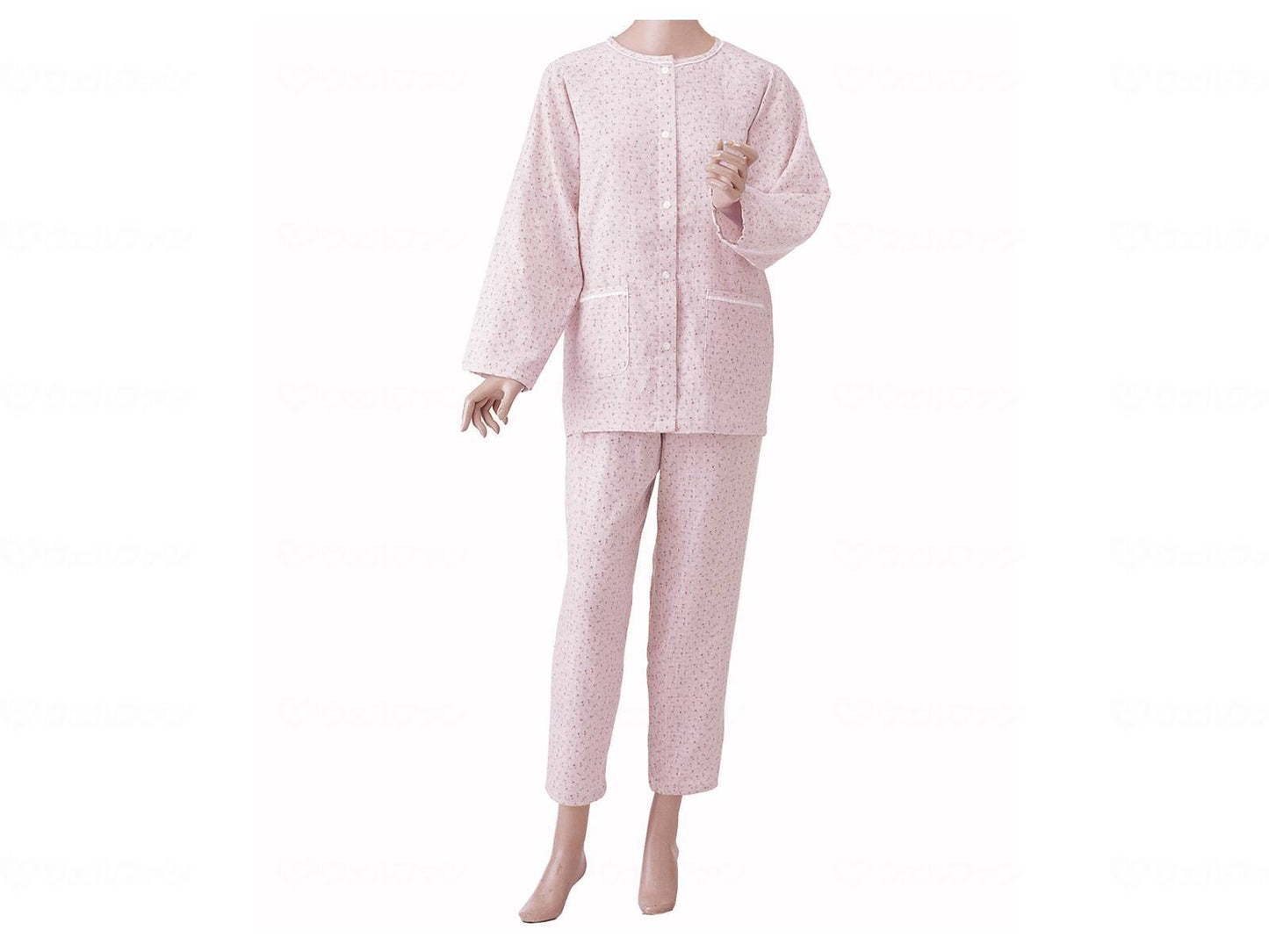 Kobe Seishi Women's Easy Gauze Pajamas Long Sleeve Rose S