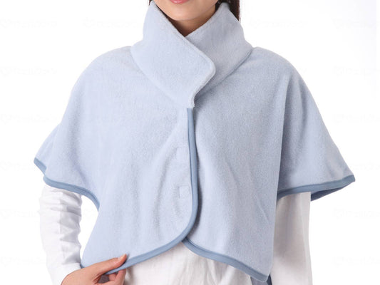 神戸生絲ﾌﾘｰｽ肩掛け ﾌﾞﾙｰｸﾞﾚｰ ﾌﾘｰ