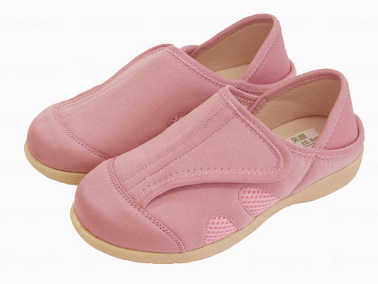 神戸生絲「あし笑顔」かかとが踏めるﾙｰﾑｼｭｰｽﾞ ﾋﾟﾝｸ L