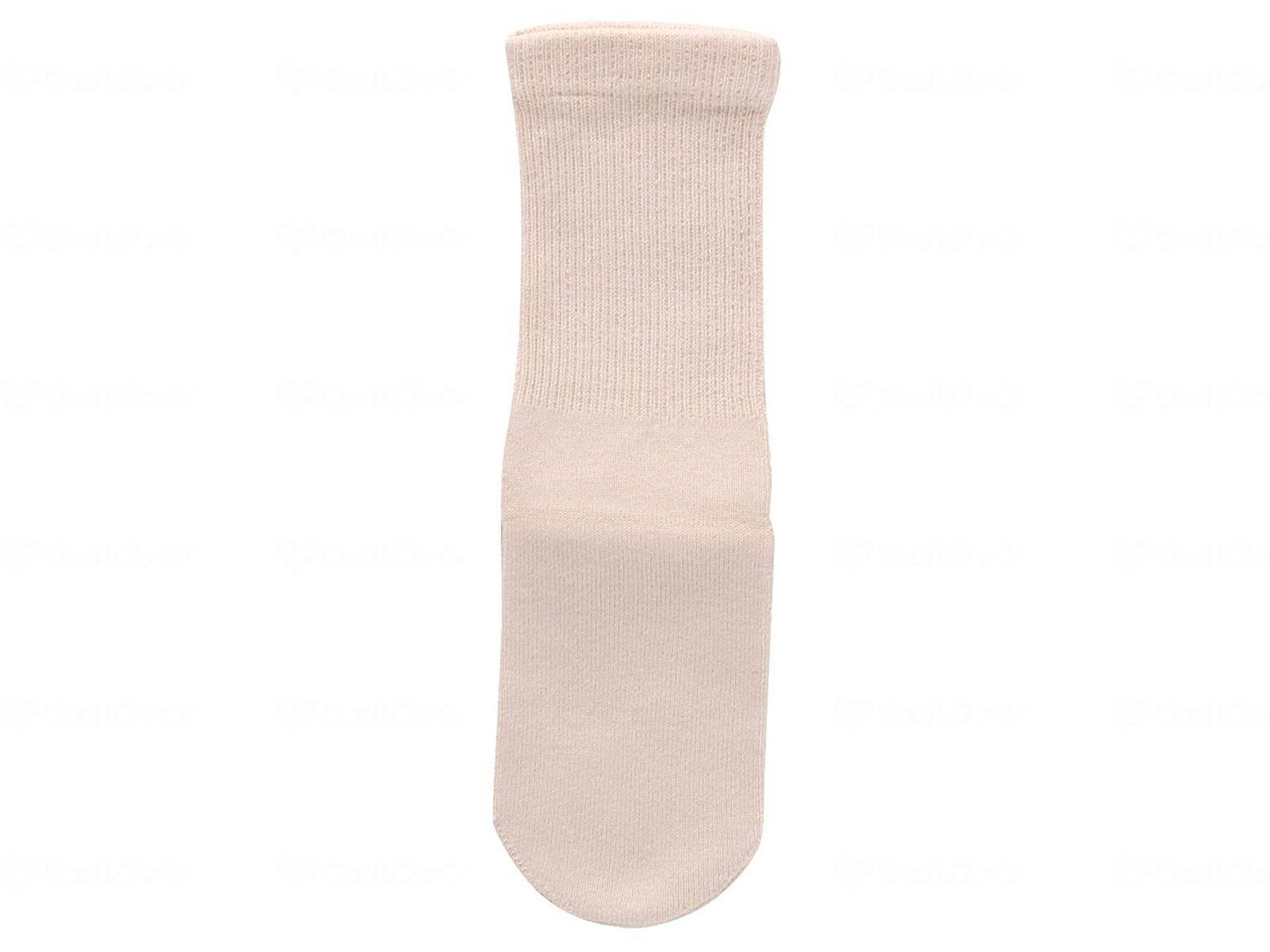 Kobe Seishi Women's Premium Non-Constricting Cotton Blend Socks, Beige, Sizes 20-24