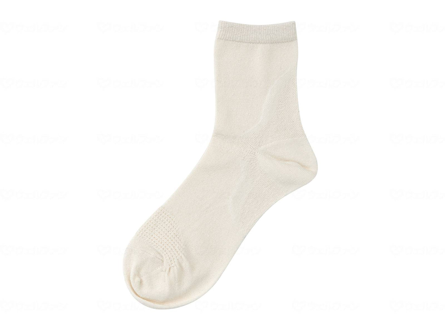 Kobe Seishi Women's Silk Arch Socks, Off White, 22-24cm