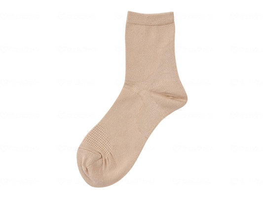Kobe Seishi Women's Silk Arch Socks, Beige, 22-24cm