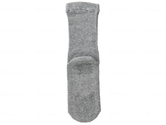 Kobe Seishi Men's Premium Non-Constricting Cotton Blend Socks (with Anti-Slip) Gray Size 24-28