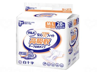 Hakujuji PU Salva Anshin W Fit Highly Absorbent Tape Bag M-L 28 Pieces