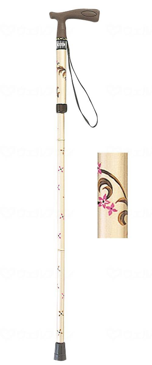 일진 의료기 조절식 접이식 T자 지팡이 “마베리” 프런트 플라워