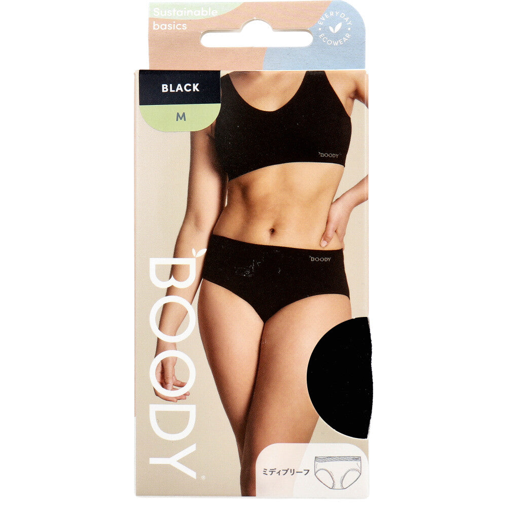 BOODY ミディブリーフ Mサイズ ブラック 1 個