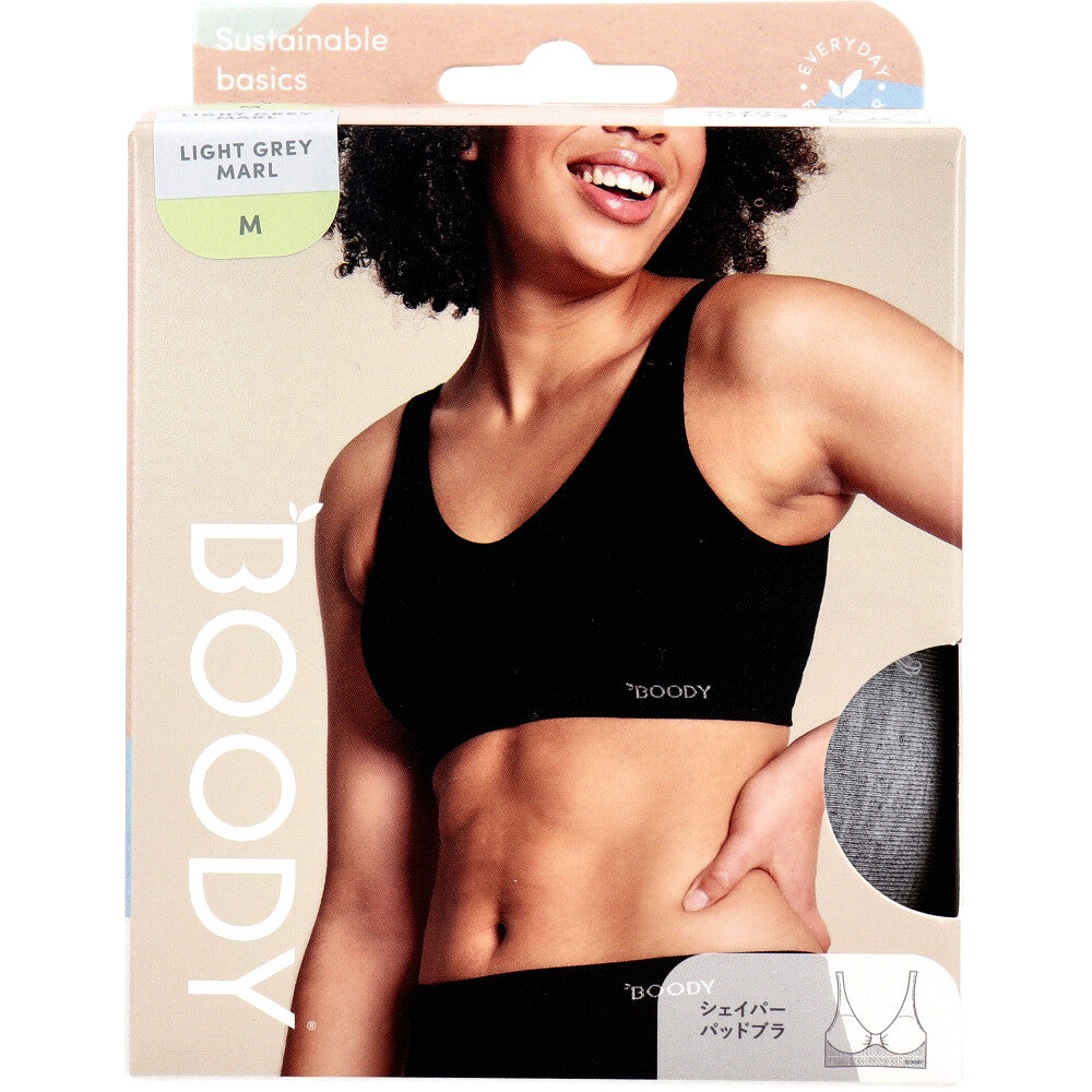 BOODY シェイパー パッドブラ Mサイズ ライトグレー 1 個