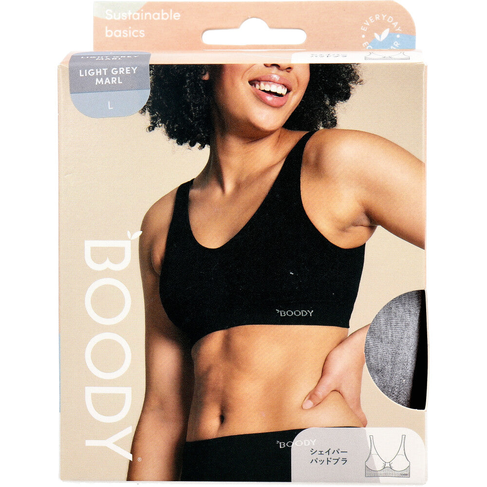BOODY シェイパー パッドブラ Lサイズ ライトグレー 1 個