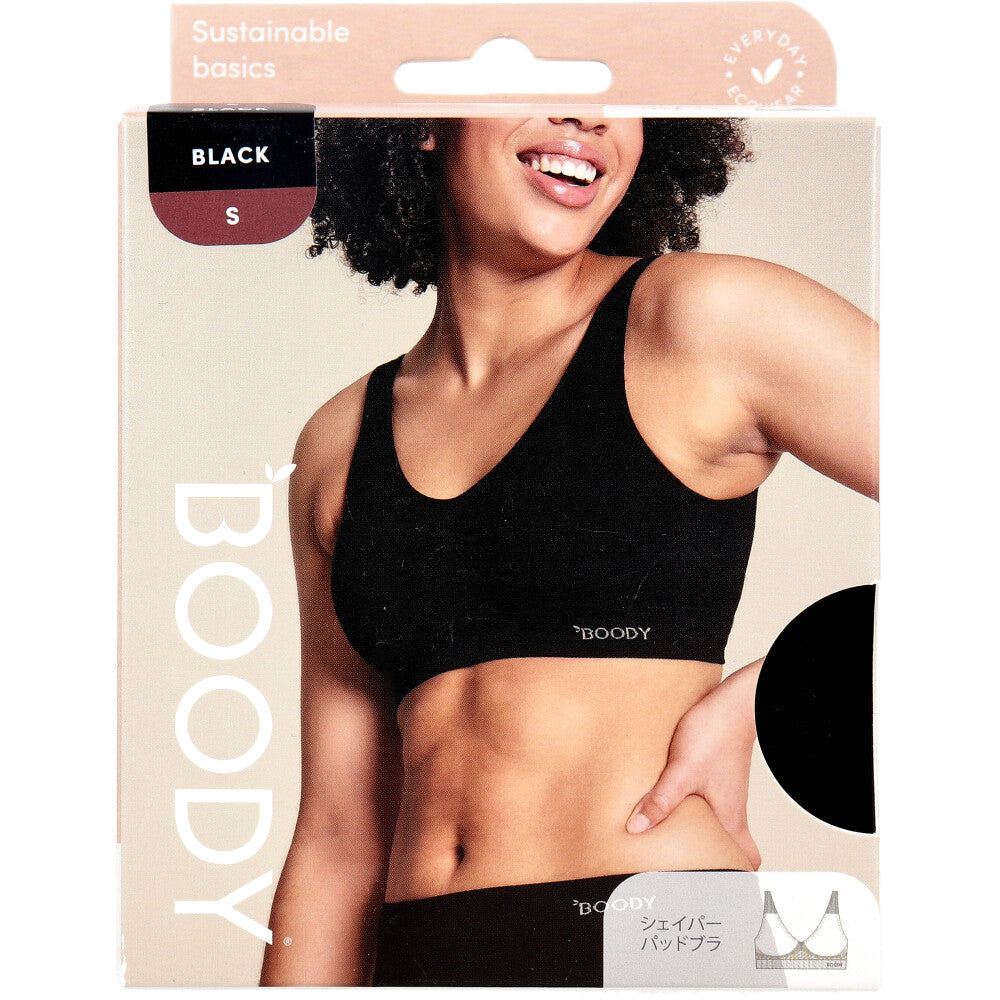 BOODY Shaper Padded Bra, Size S, Black, 1 pc