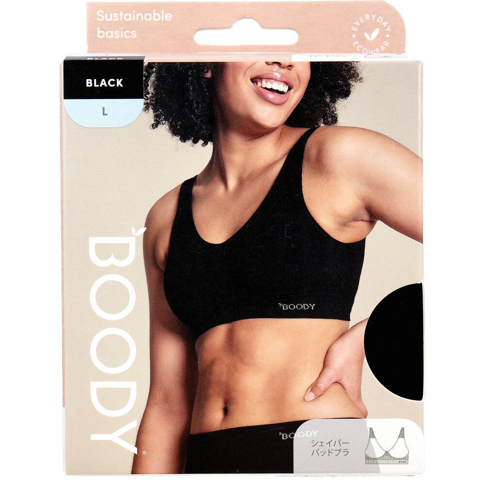 BOODY シェイパー パッドブラ Lサイズ ブラック 1 個
