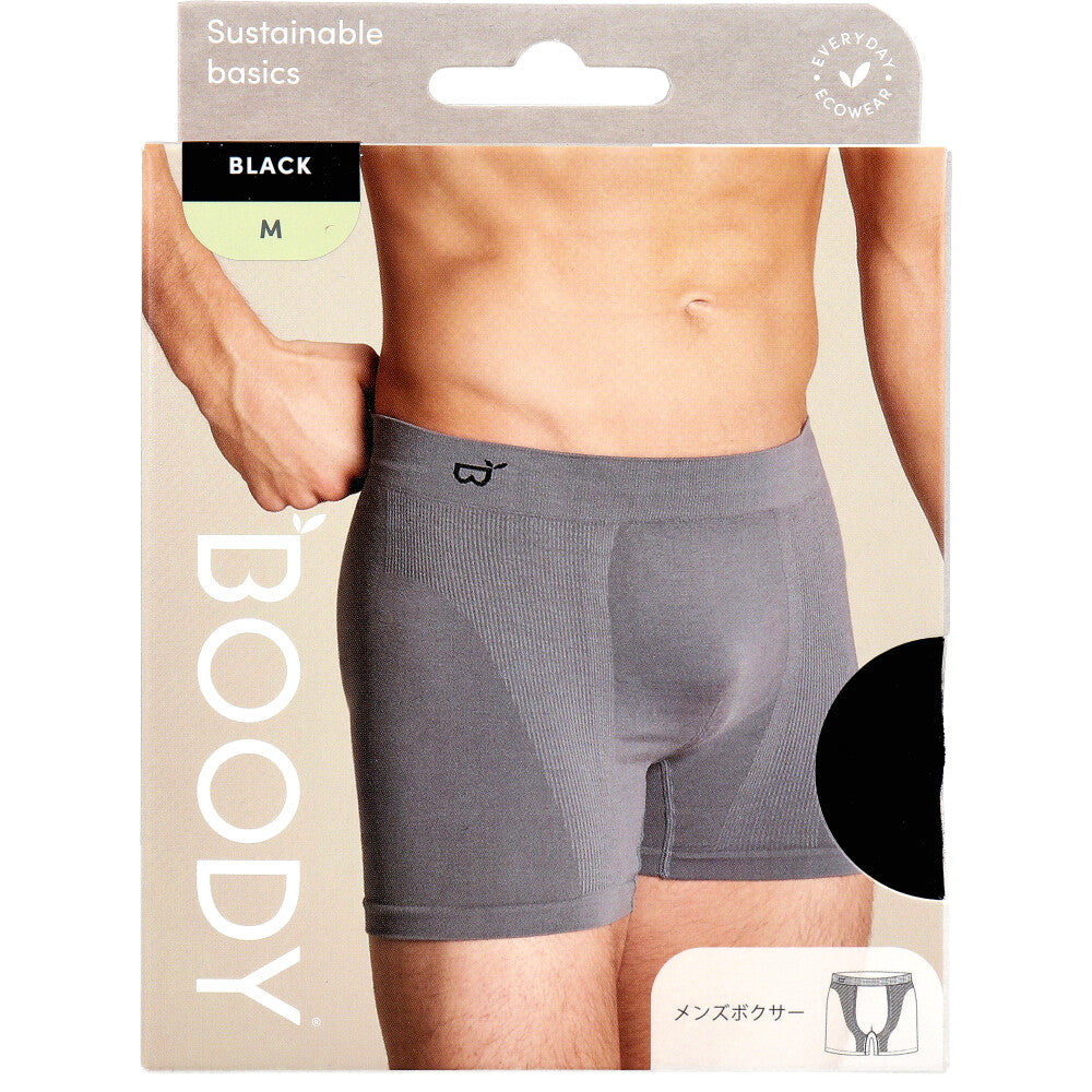 BOODY メンズ ボクサー Mサイズ ブラック 1 個