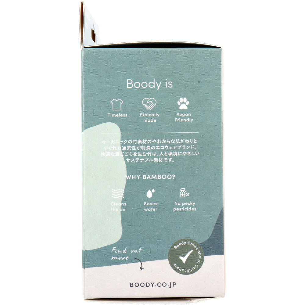 BOODY メンズ クルーネックＴシャツ Mサイズ ブラック 1 個