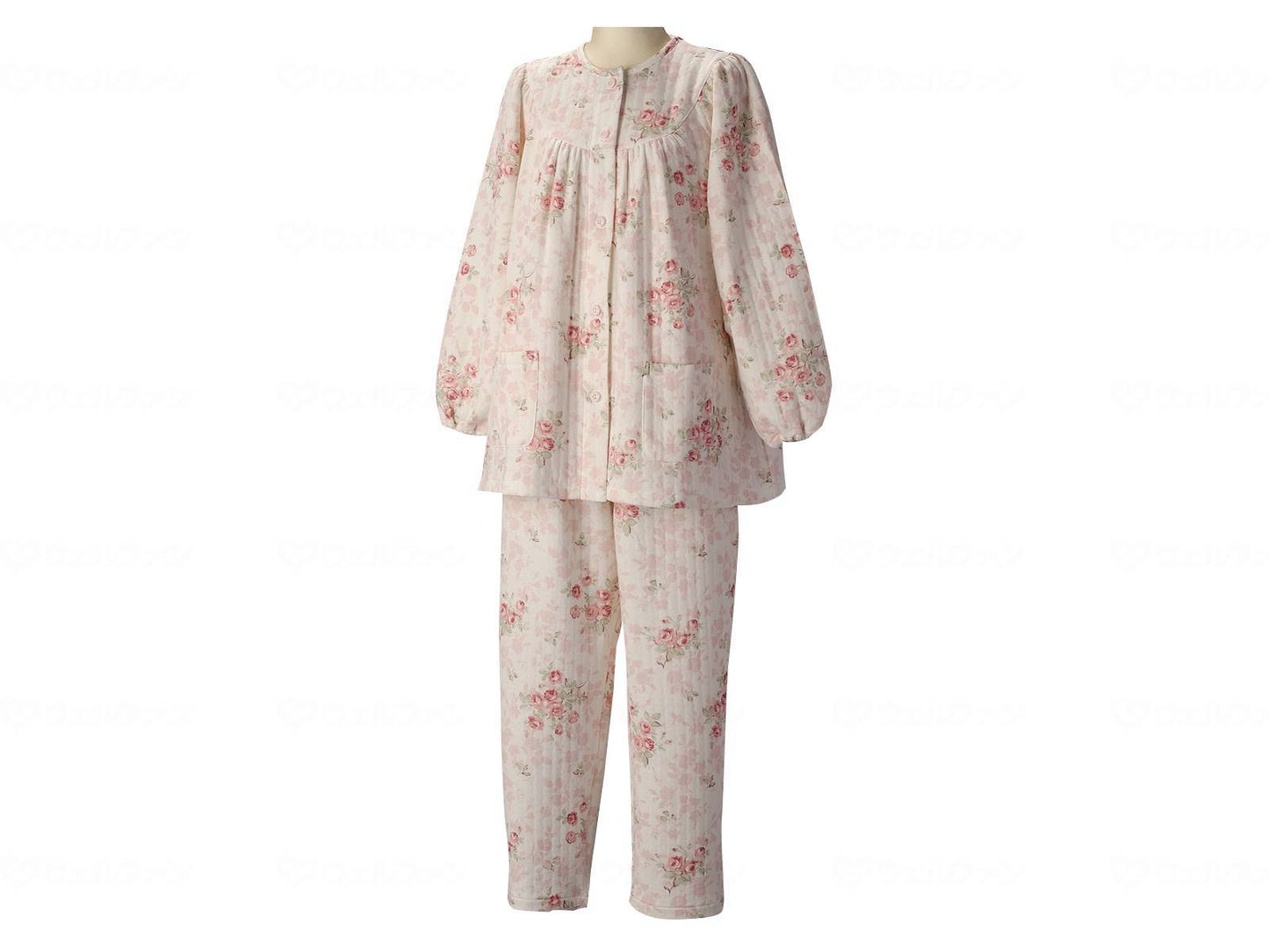Gunze long sleeve pajamas (ladies set) for autumn and winter, pink, size M