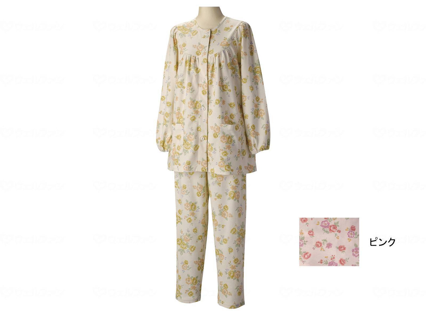 Gunze long sleeve pajamas (ladies set) all year round pink L